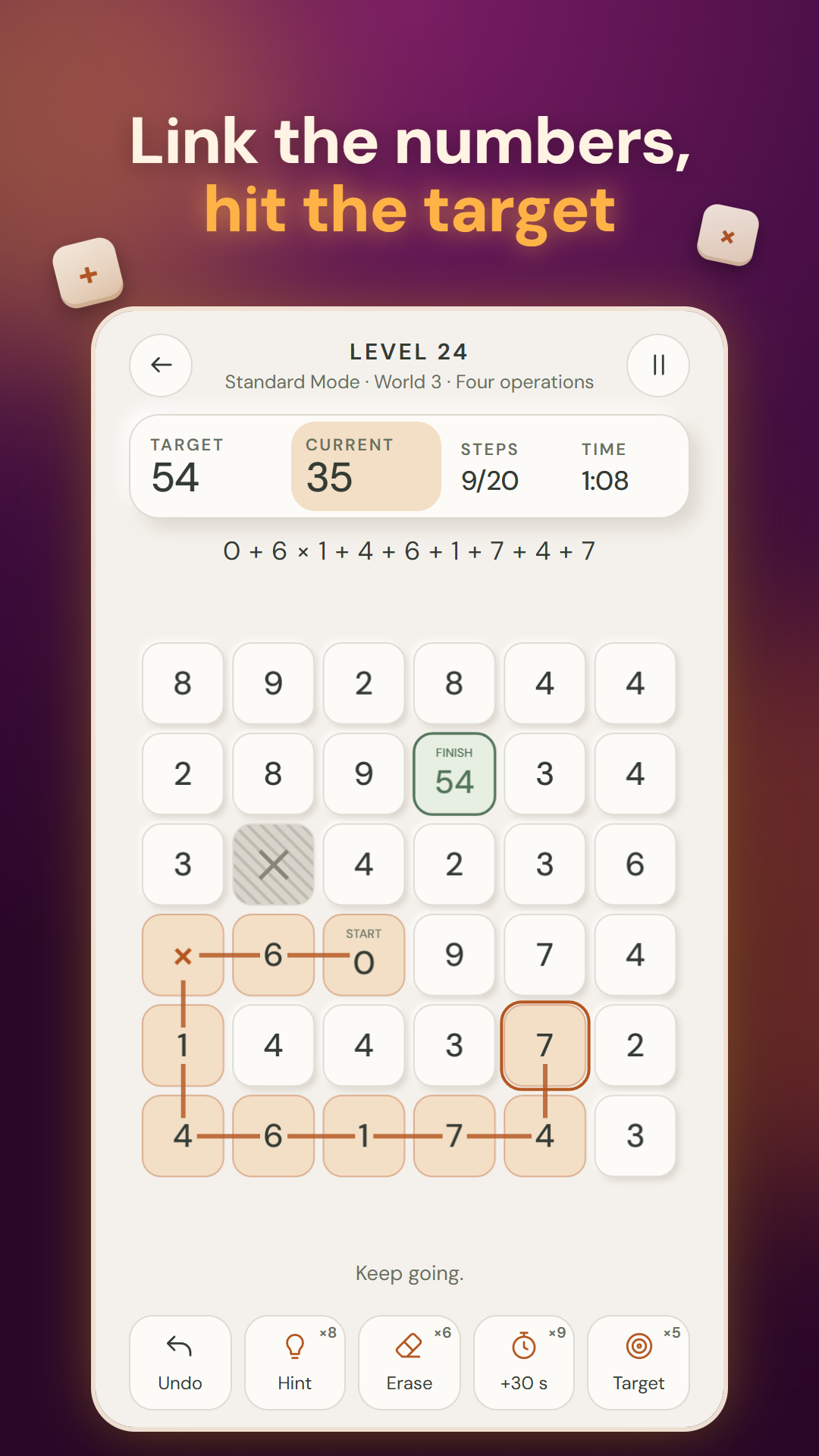 Matrixo : Math Path Puzzle screenshot 1