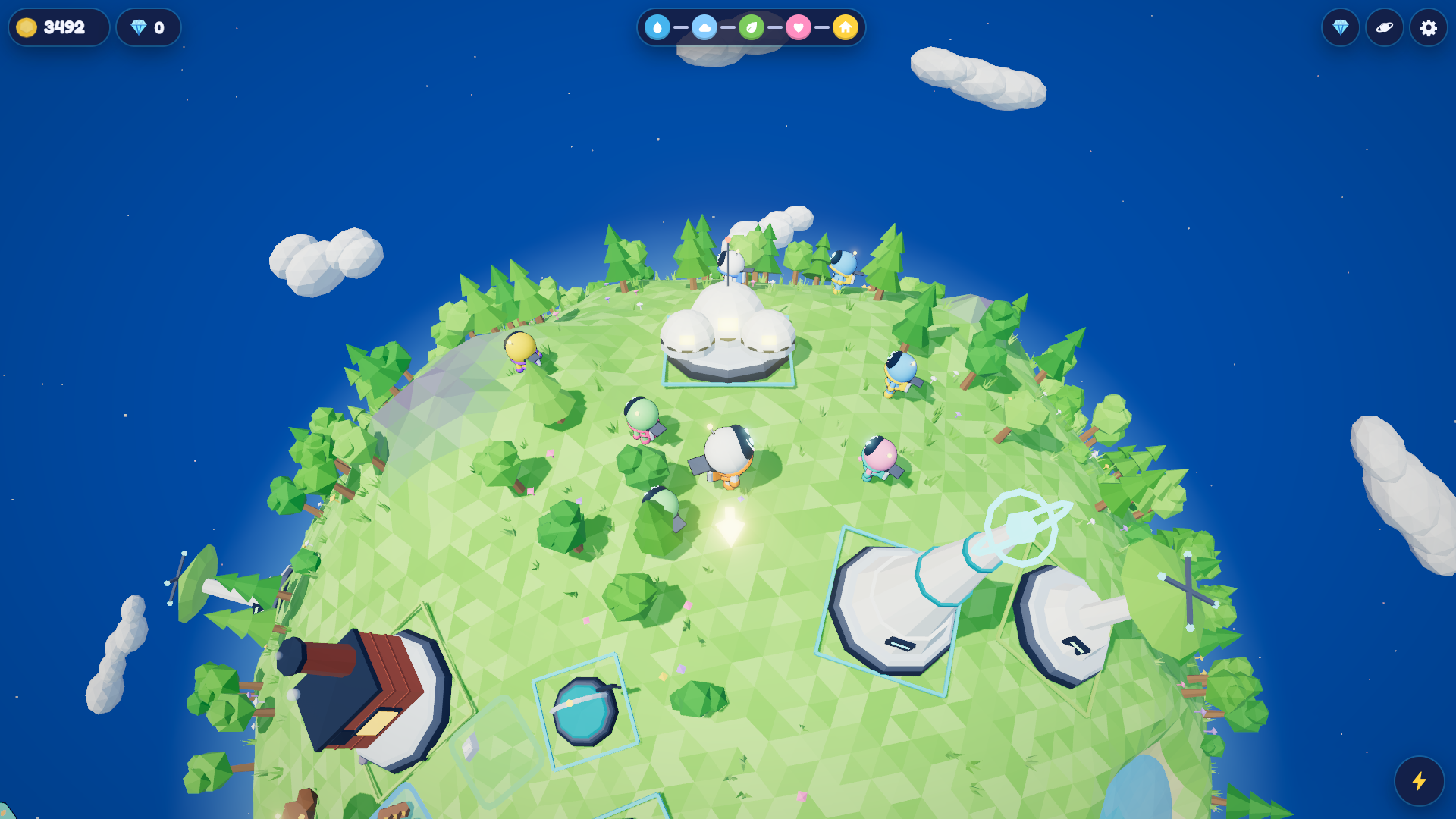 Tiny Planet: Space Colony screenshot 1
