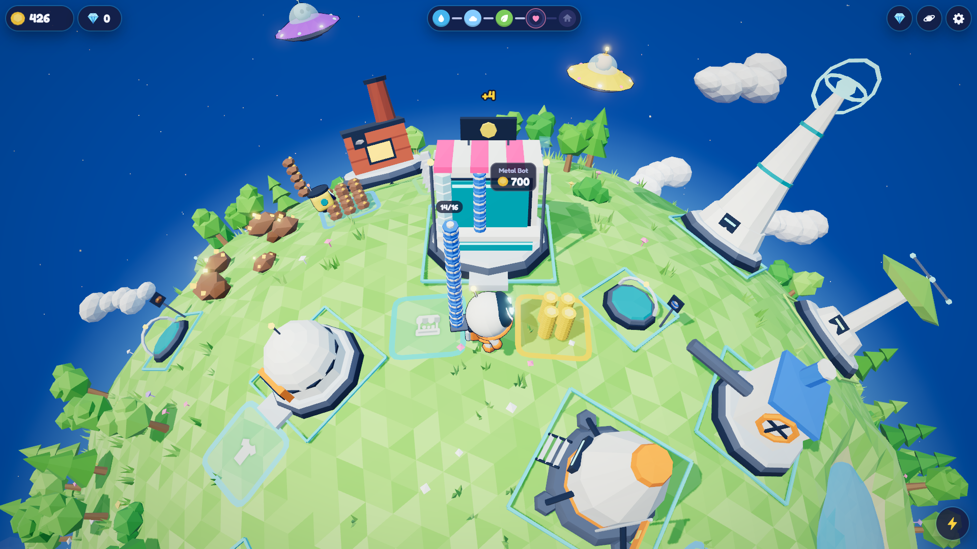 Tiny Planet: Space Colony screenshot 2