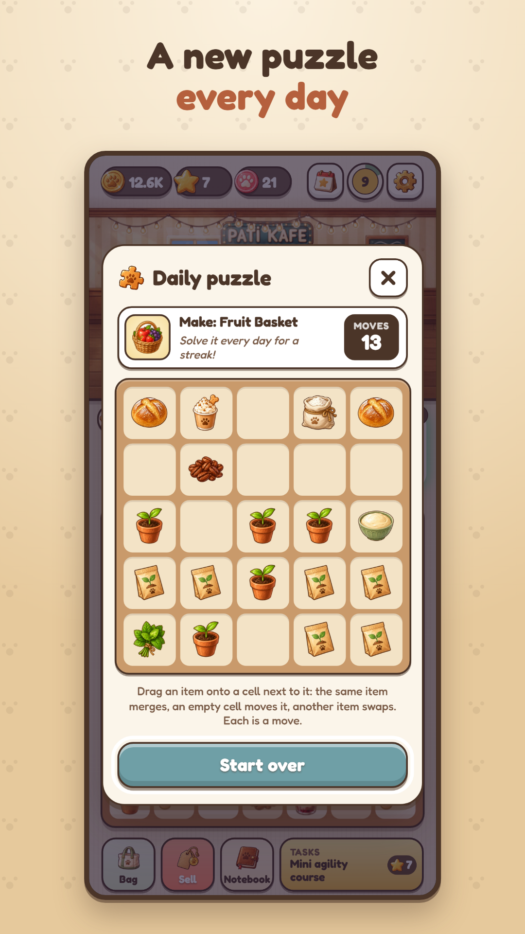 Paw Café: Merge & Serve screenshot 1