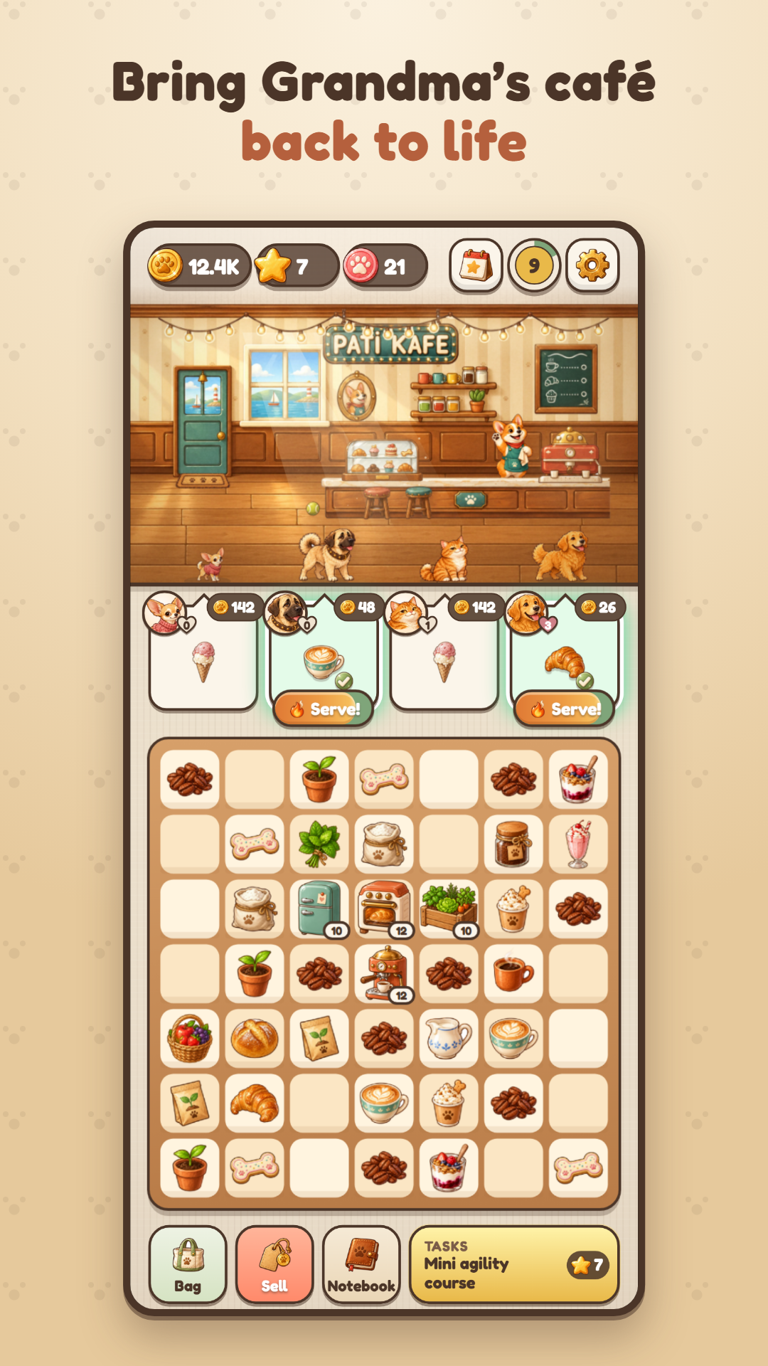 Paw Café: Merge & Serve screenshot 3