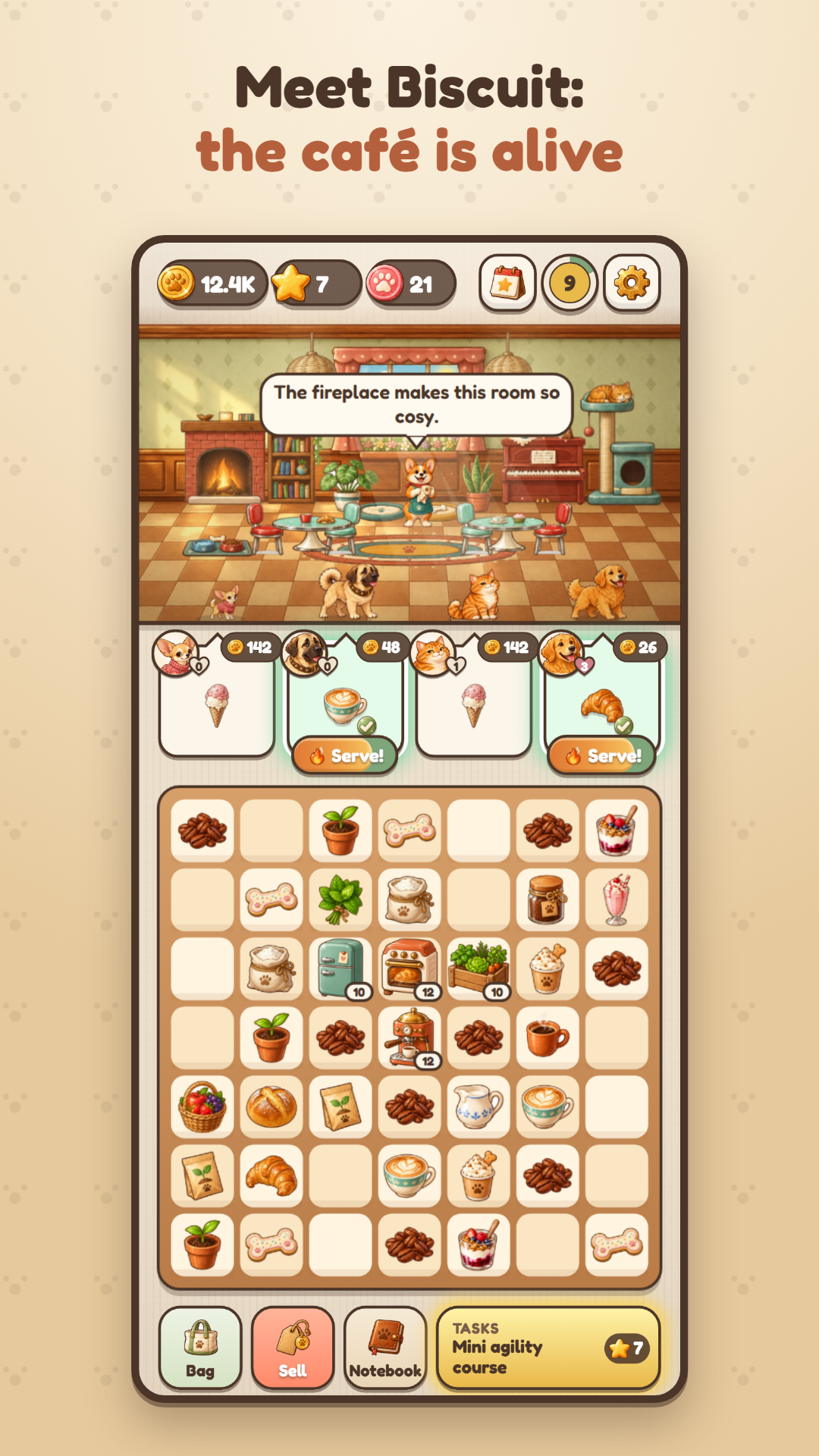 Paw Café: Merge & Serve screenshot 4