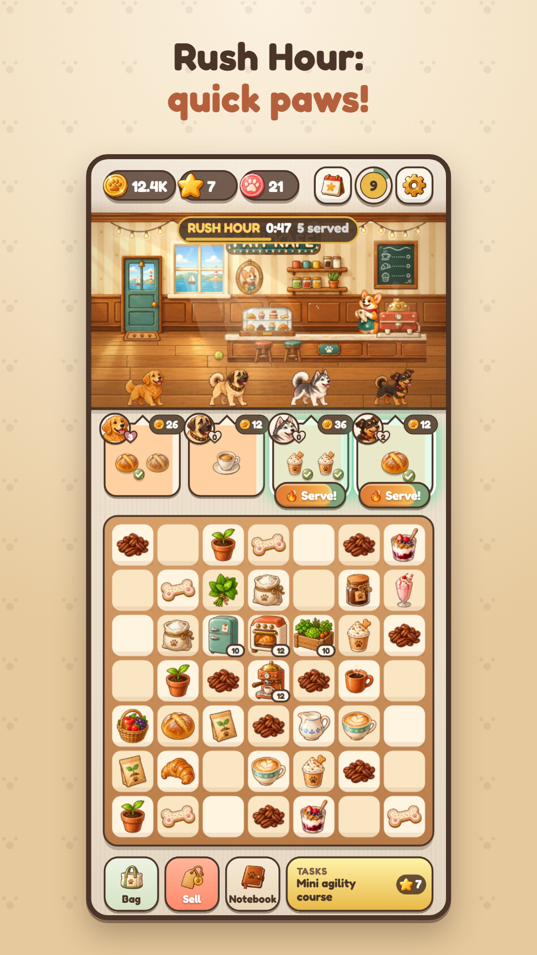 Paw Café: Merge & Serve screenshot 6
